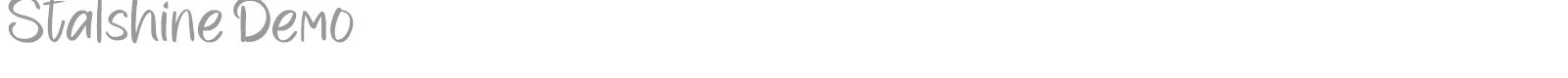 Stalshine font preview